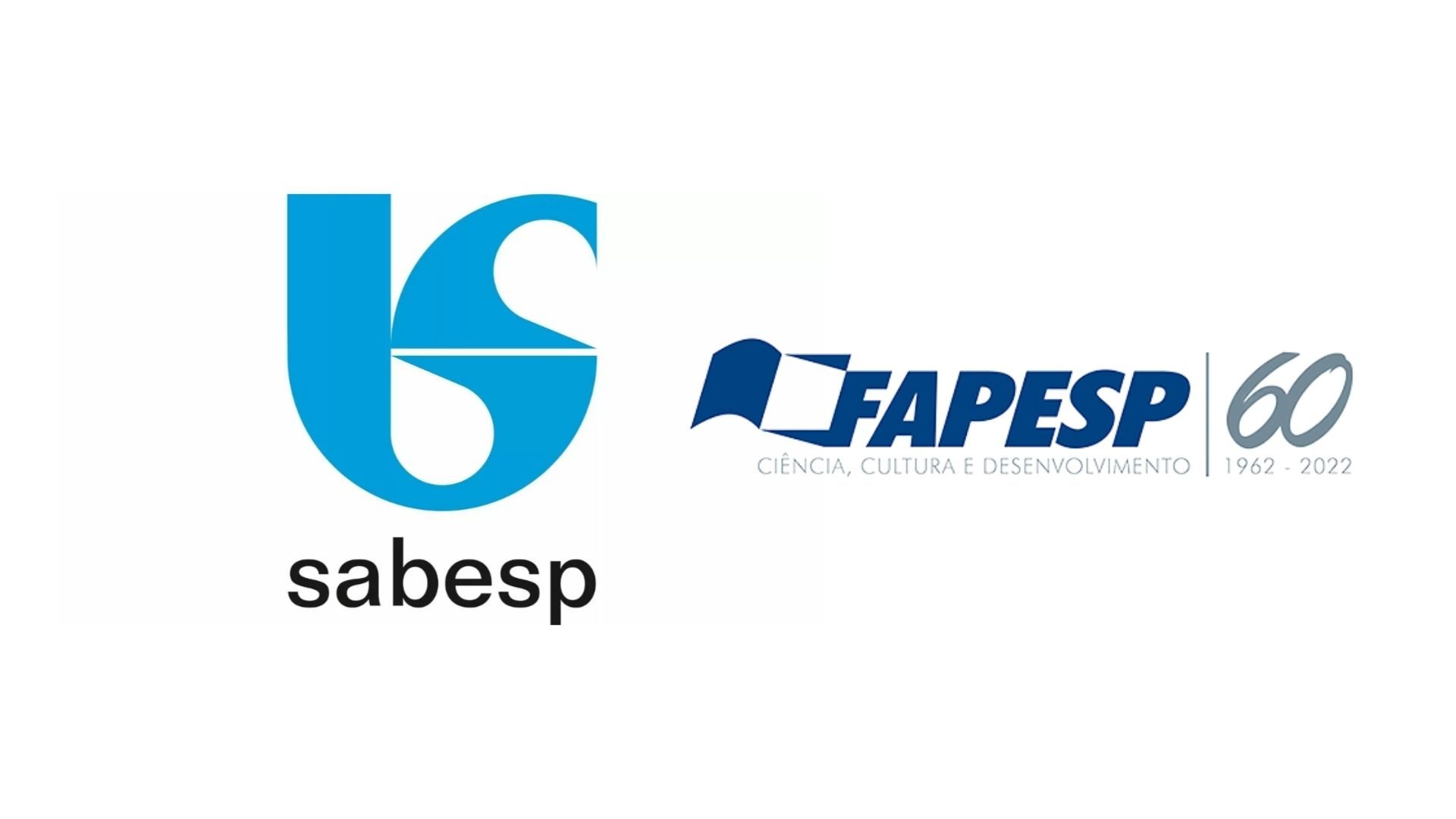 Imagem da logomarca das empresas Sabesp e Fapesp