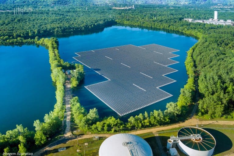 Usina fotovoltaica flutuante na Billings