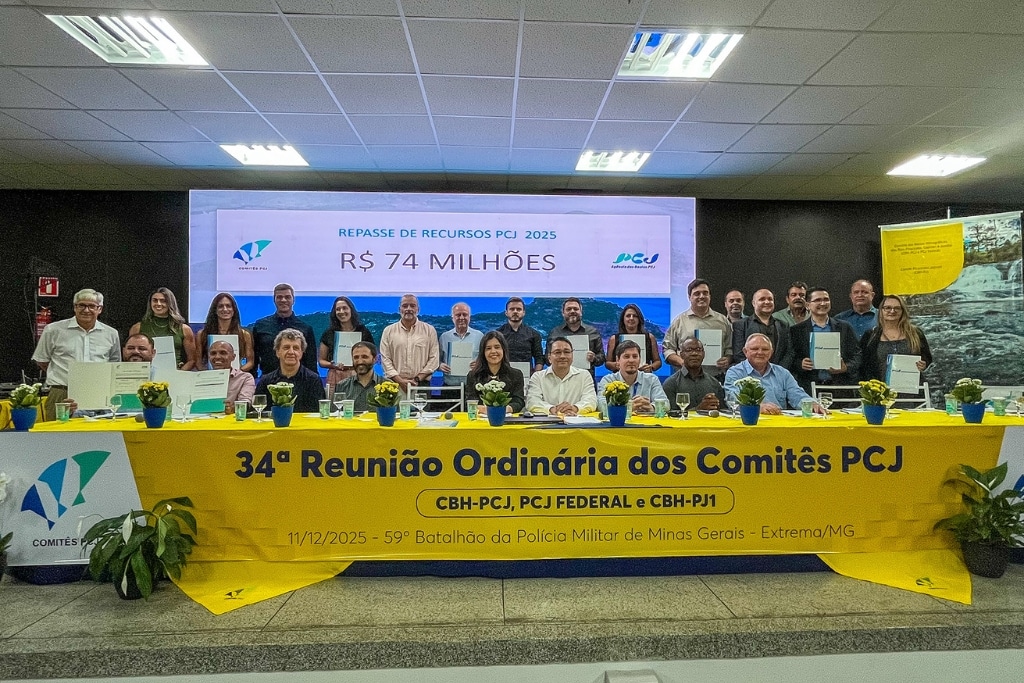 Comitês PCJ aprovam R$ 235 milhões em investimentos federais até 2030