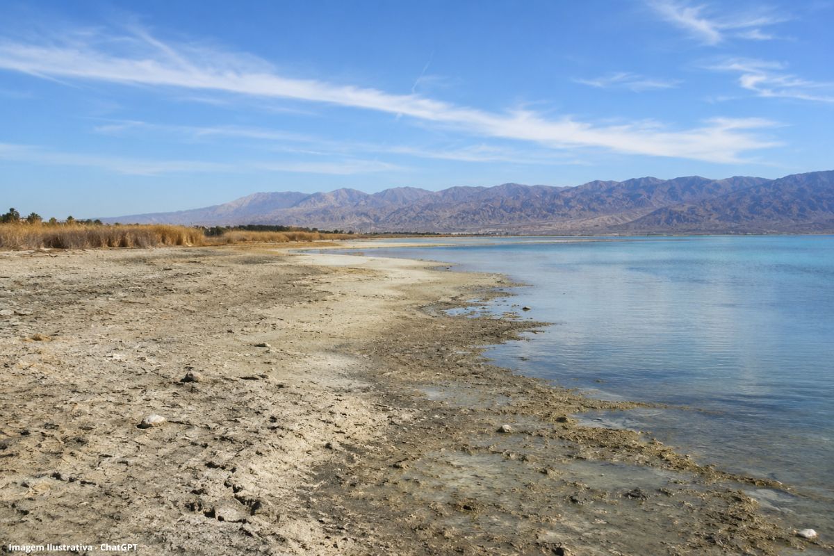 Maior lago da Califórnia está virando pó