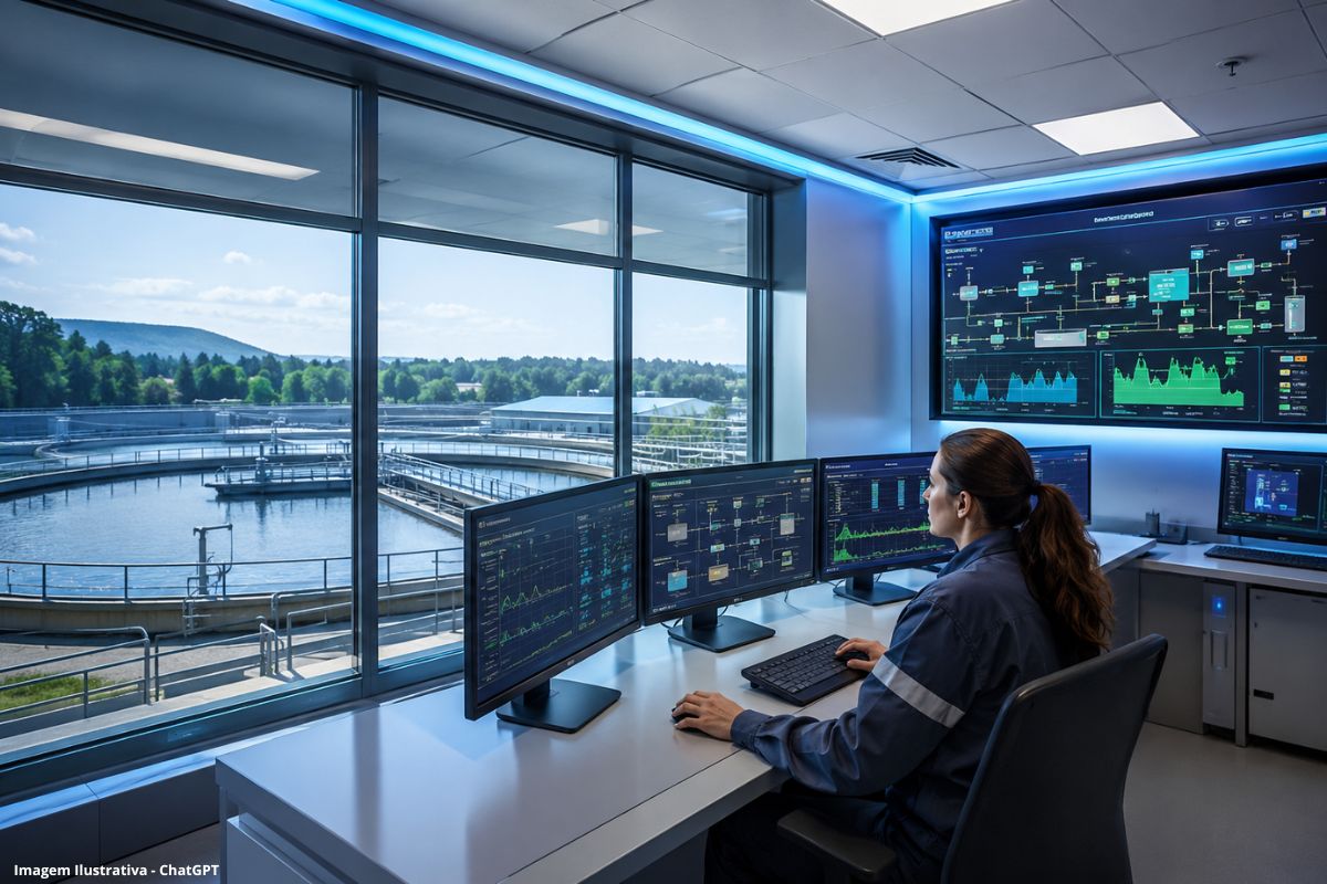 Inteligência Artificial nas ETAs e ETEs como a IA está transformando operação, eficiência e gestão do saneamento