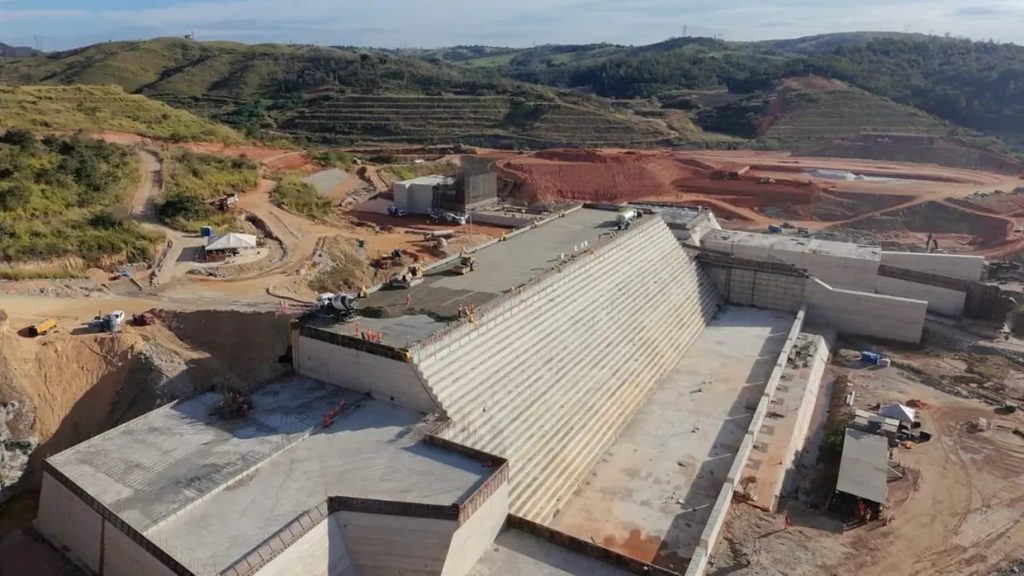 Foto das obras da barragem de Duas Pontes que a Marquise Infraestrutura constrói em Campinas para o Governo de São Paulo