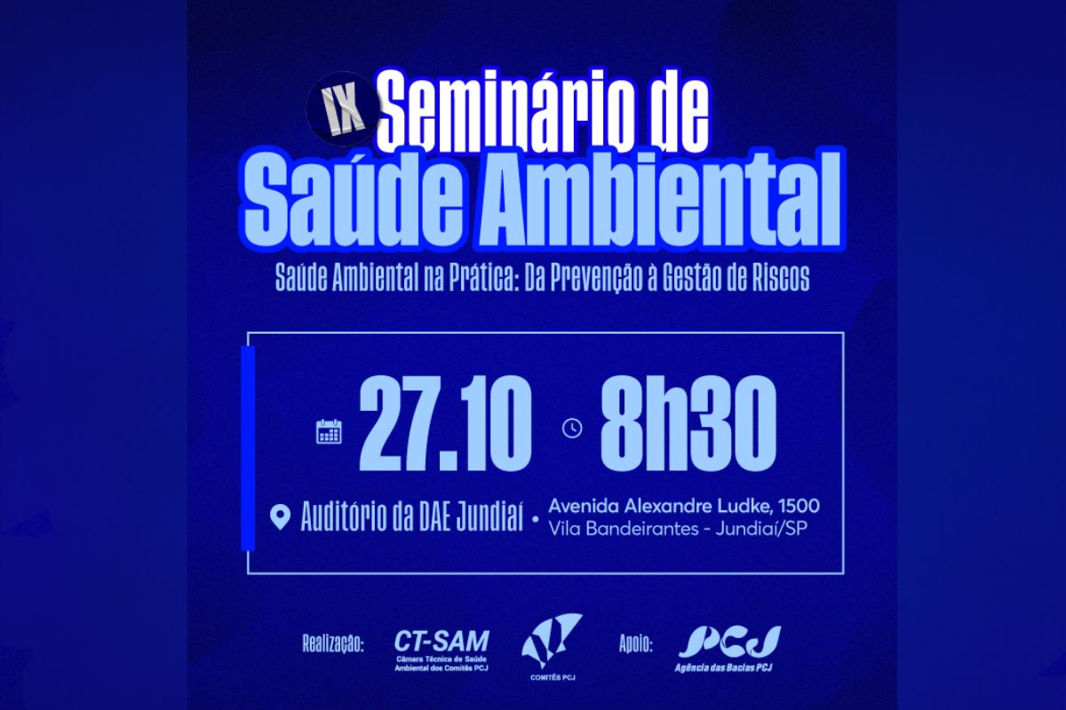 Comitês PCJ promovem IX Seminário de Saúde Ambiental com foco na prevenção e gestão de riscos